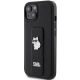 2. Karl Lagerfeld Gripstand Saffiano Choupette Pins case for iPhone 15 - black