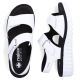 4. Women's leather wedge sandals white Rieker V1382-80