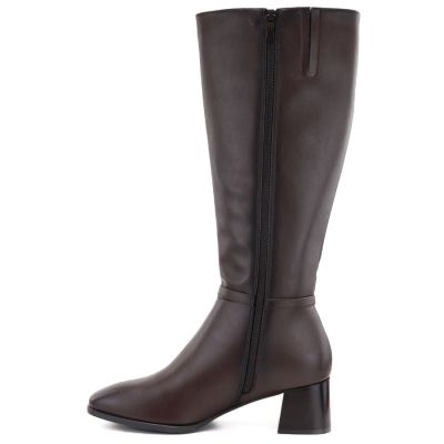 7. Women's brown leather high-heeled boots Sergio Leone KZ-31-S