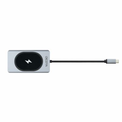 5. DICOTA D32059 USB Type-C Hubs and Concentrators, Black, Silver