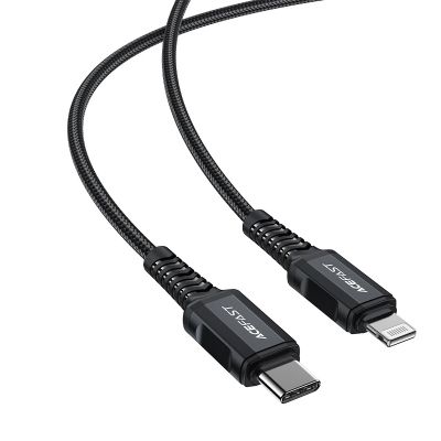 3. Acefast C4-01 Lightning - USB-C PD cable 30W 3A 480Mb/s 1.8m - black