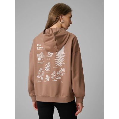 2. Women's loose sweatshirt with hood 4F 4FRSS26TSWSF2836-83S