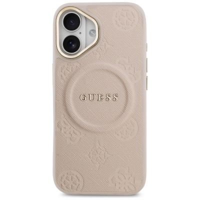 3. Guess Peony Hot Stamp MagSafe iPhone 17 Case - Pink