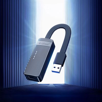 6. Orico UTK-U3 USB-A 3.0 to RJ45 Gigabit Ethernet 1 Gbps Network Adapter - Black