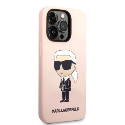 4. Karl Lagerfeld Silicone Ikonik case for iPhone 14 Pro Max - pink