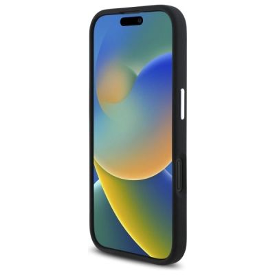 5. Mercedes Silicone Blue Stripe MagSafe iPhone 16 Case - Black