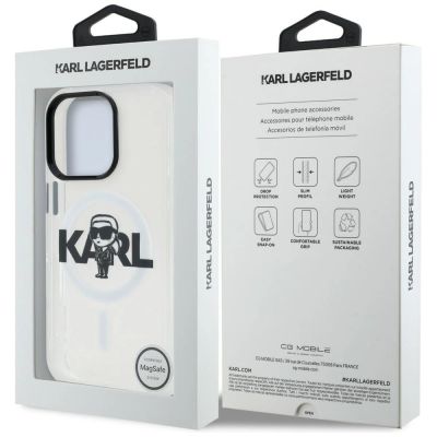 8. Karl Lagerfeld IML Karl Sketch Logo MagSafe Case for iPhone 16 Pro Max - Clear