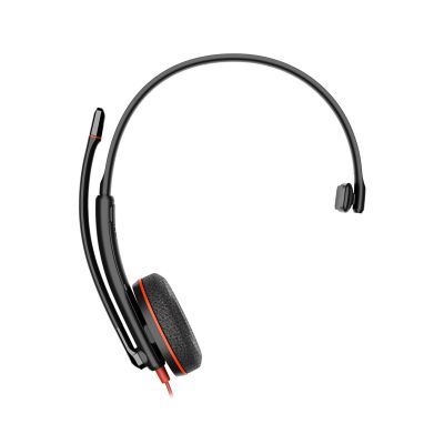 18. Poly Blackwire 3210 Monaural USB-C Headset +USB-C/A Adapter