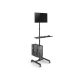 3. Features - Flat Panel Cart / Computer Case - Plastic, Stainless Steel - Screen Size: 43.2-81.3 cm (17"-32") - Freestanding