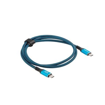 6. LANBERG USB-C CABLE M/M USB4 0.5M 240W 8K 60HZ BLACK-BLUE