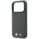 6. BMW M Quadrille Kevlar Metal Logo MagSafe Case for iPhone 17 Pro Max / 18 Pro Max - Gray