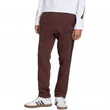 Men's adidas Essentials 3-Stripes Fleece Pants Brown JX0713