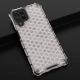 18. Honeycomb case armored cover with a gel frame for Samsung Galaxy M53 5G transparent