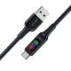 4. Acefast C7-04 USB-A USB-C 60W 1.2m cable with display - black