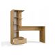 6. COSMO OAK ARTISAN Desk + Shelf Set