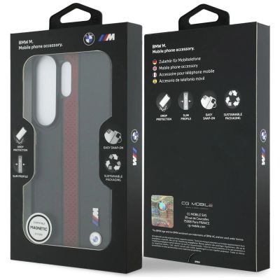 8. BMW Perforated Stripe Logo MagSafe Case for Samsung Galaxy S26 Ultra - Red