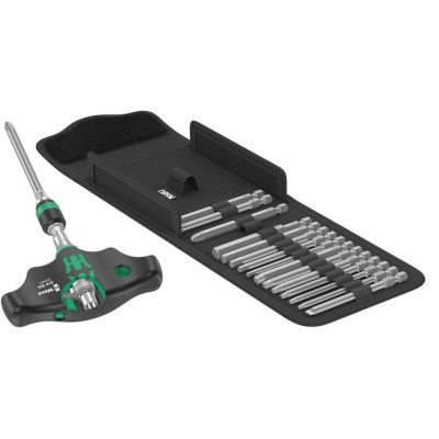 7. WERA T-type ratchet bit set 1/4" 17 pieces in a case KRAFTFORM KOMPAKT 400 RA SET1