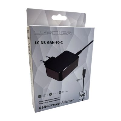 4. LC-Power LC-NB-GAN-90-C Mobile Charger Laptop Black AC Internal