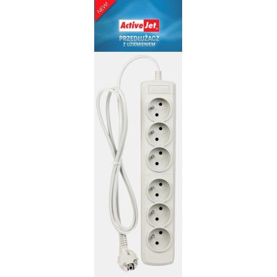 Activejet 6GNU extension cord - 3M - S (3m; gray)