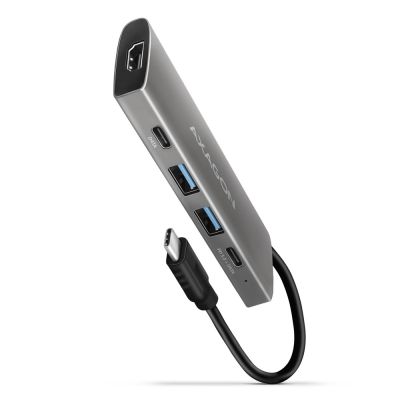 AXAGON HMC-5G21 USB-HUB 2x USB-A + 2x USB-C + HDMI 4K/30Hz, USB-C 3.1 - 13cm