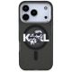 3. Karl Lagerfeld IML Glitter Karl & Choupette Sketch Logo MagSafe Case for iPhone 17 Pro - Black