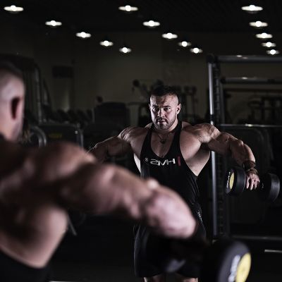 7. Rubber-coated dumbbell 22.5kg HMS HG PRO 22.5