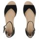 5. Women's leather wedge sandals, black, Filippo DS7635
