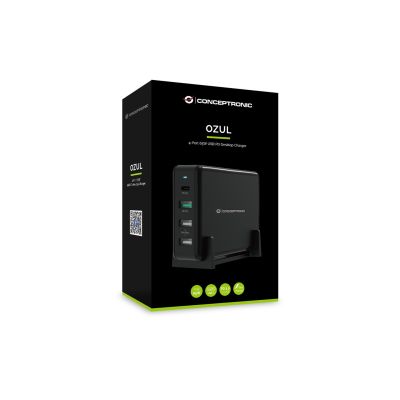5. Conceptronic OZUL01B Mobile Charger Universal Black AC Fast Charging Internal