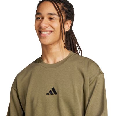 11. Men's adidas Essentials Feelcozy Fleece Sweatshirt Olive KD5149