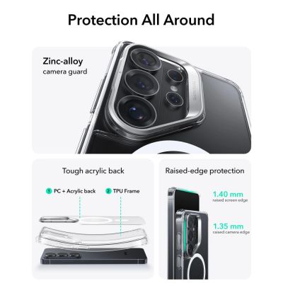 2. ESR Classic Hybrid Kickstand MagSafe Case for Samsung Galaxy S26 Ultra - Clear