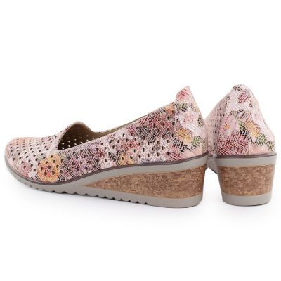 5. Women's openwork wedge shoes, multicolored, Potocki SZ12306