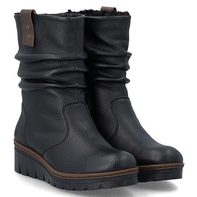 4. Women's insulated wedge ankle boots black Rieker X9155-00