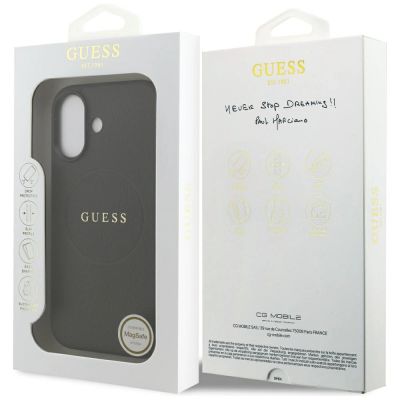 8. Guess Grained Ring MagSafe case for iPhone 17 - black