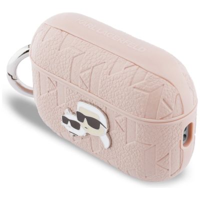 3. Karl Lagerfeld Monogram Karl & Choupette Head Case for AirPods Pro 3 - Pink