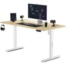 SENSE7 Nojo Pine White pine desk / electrically adjustable height / 140 x 70 cm / load capacity 80 kg