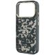 6. Guess IML 4G Script Metal Case for iPhone 17 Pro Max / 18 Pro Max - Black and Brown