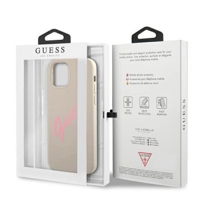 8. Guess GUHCP12MLSVSGP iPhone 12/12 Pro 6.1" gray pink/grey pink hardcase Silicone Vintage