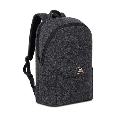 23. RIVACASE Anvik 15.6" laptop backpack, 15L, black, made of waterproof material, pockets for a 10.5" tablet, smartphone, documents, accessories, bottle