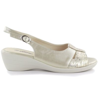 2. Women's gold wedge sandals eVento 7028