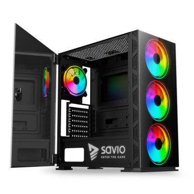 4. SAVIO PC CASE PRIME X1 ARGB GLASS SAVGC-PRIMEX1