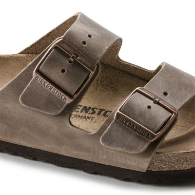 2. Birkenstock Arizona Tabacco Brown Men's/Women's Brown Regular Wide Slides (0352201)