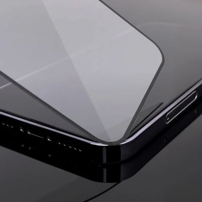 3. 2pcs Full Screen Tempered Glass with Frame Case Friendly Wozinsky Full Glue iPhone 15 Pro - Black