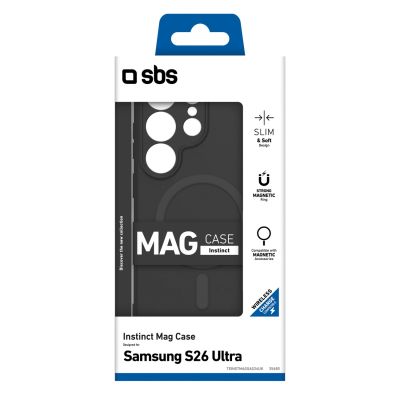 2. SBS Instinct Mag Case for Samsung Galaxy S26 Ultra Compatible with MagSafe - Black