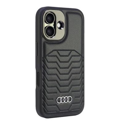 3. Audi Synthetic Leather MagSafe iPhone 16 Plus 6.7" black/black hardcase AU-TPUPCMIP16M-GT/D3-BK