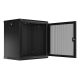 8. WALL-HUNG RACK CABINET 19" 12U 600X450 BLACK PERFORATED DOOR LANBERG (FLAT PACK)