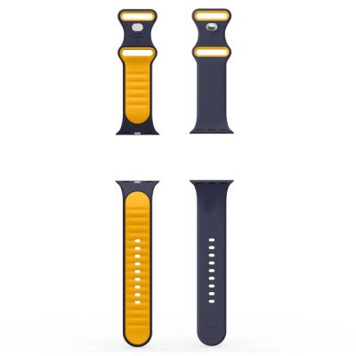 6. Spigen Nano Pop Strap for Apple Watch 40/41/42 mm - Navy Blue/Orange