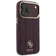 4. Guess Stripe Peony 4G Logo MagSafe Case for iPhone 18 Pro / 17 Pro - Burgundy