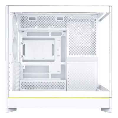 5. Montech HS02 PC Case, Midi-Tower, ATX, Tempered Glass, ARGB - White