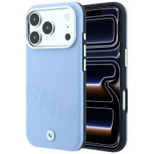 BMW Sign Inclined Deboss Letters MagSafe Case for iPhone 17 Pro / 18 Pro - Blue