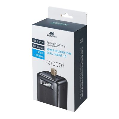 18. Rivacase VA1084 Lithium Polymer (LiPo) Power Bank 40000 mAh Black